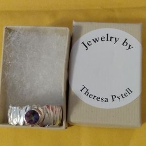 Mystic Topaz Sterling Silver Ring Size 11